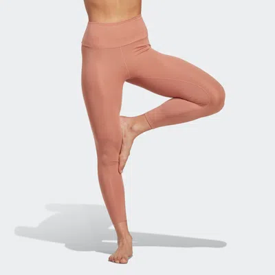 Adidas Originals (wmns) Adidas Yoga Essentials Leggings 'skin' In Pink