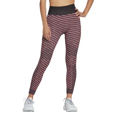 Adidas Originals (wmns) Adidas By Stella Mccartney Knit Training Tights 'red Black' In Brown
