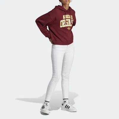 Adidas Originals (wmns) Adidas Logo Hoodie 'shadow Red'