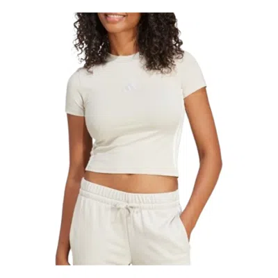 Adidas Originals (wmns) Adidas Baby Look Essentials 3-stripes Slim T-shirt 'white'
