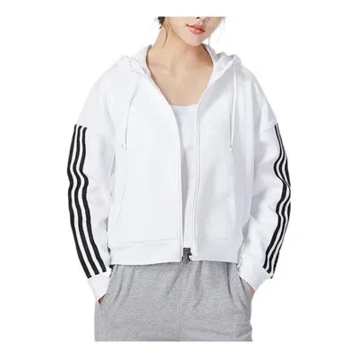 Adidas Originals (wmns) Adidas Must Have Knit Jacket 'white' In Red