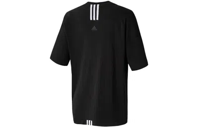 Adidas Originals (wmns) Adidas Logo Pattern Round Neck Sports Short Sleeve Black T-shirt