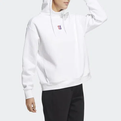 Adidas Originals (wmns) Adidas X Transformers Crossover Solid Color Hoodie White