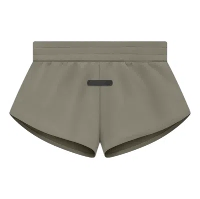 Adidas Originals (wmns) Adidas X Fear Of God Athletics Suede Fleece Shorts 'clay' In Green