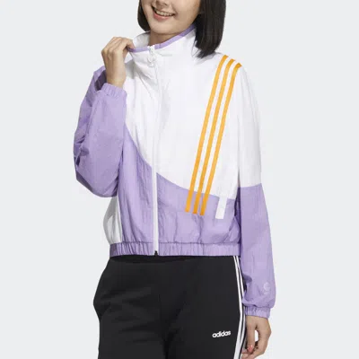 Adidas Originals (wmns) Adidas Neo Apr Tt Jackets 'purple White' In Multi