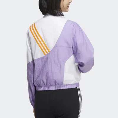 Adidas Originals (wmns) Adidas Neo Apr Tt Jackets 'purple White' In Multi