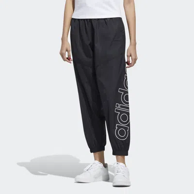 Adidas Originals (wmns) Adidas Neo Brlv Wvn Tp Logo Printing Sweatpants Black In Multi
