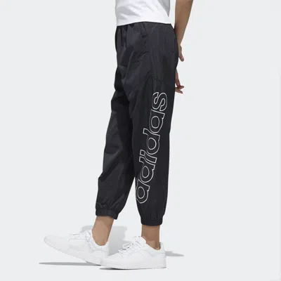 Adidas Originals (wmns) Adidas Neo Brlv Wvn Tp Logo Printing Sweatpants Black In Multi
