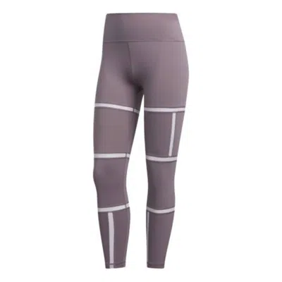 Adidas Originals (wmns) Adidas Believe This 2.0 Geo Mesh 7/8 Tights Asia Sizing 'purple White'