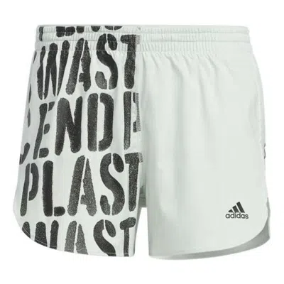 Adidas Originals (wmns) Adidas Run Fast Running Shorts With Inner Briefs 'green Black' In Gray