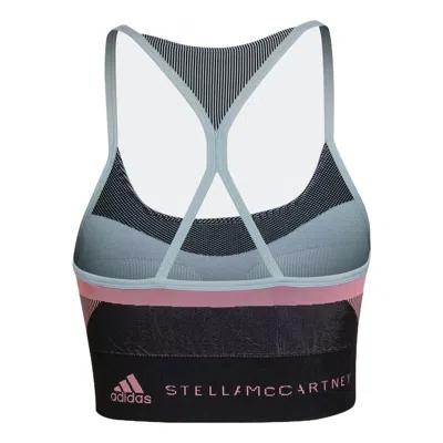 Adidas Originals (wmns) Adidas By Stella Mccartney Truestrength Yoga Knit Light Support Bra 'teal' In Multi