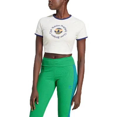 Adidas Originals (wmns)  Graphics Crop T-shirt Asia Sizing 'white'