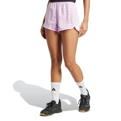 Adidas Originals (wmns) Adidas Pacer Wvn High Shorts 'pink' In Purple