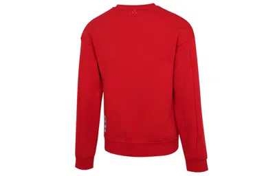 Adidas Originals (wmns) Adidas Cny Sweat Limited Funny Pattern Sports Round Neck Hoodie Red