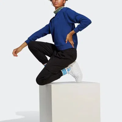 Adidas Originals (wmns) Adidas Ribbed Collar Sweatshirts 'blue'