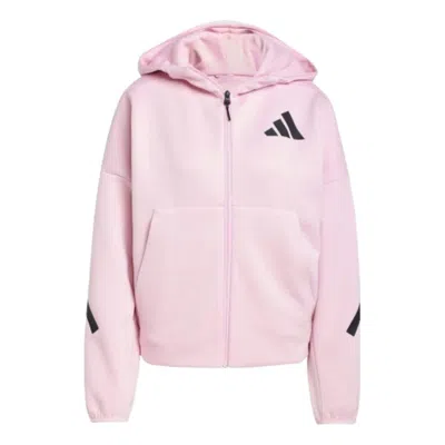 Adidas Originals (wmns) Adidas Z.n.e. Full-zip Hoodie 'pink Black'