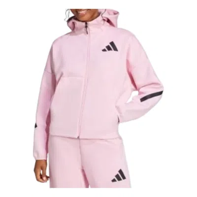 Adidas Originals (wmns) Adidas Z.n.e. Full-zip Hoodie 'pink Black'