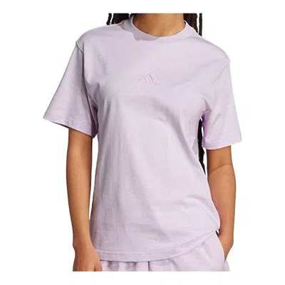 Adidas Originals (wmns) Adidas Logo T-shirt 'pink' In Purple