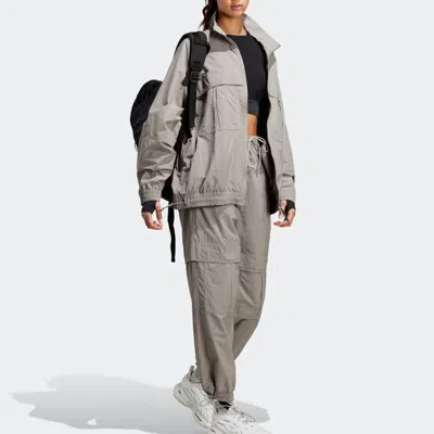 Adidas Originals (wmns) Adidas By Stella Mccartney Truecasuals Woven Solid Track Jacket 'grey' In Gray