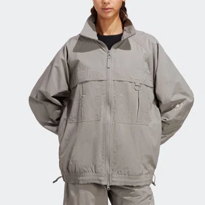 Adidas Originals (wmns) Adidas By Stella Mccartney Truecasuals Woven Solid Track Jacket 'grey' In Gray