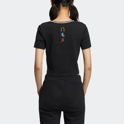 Adidas Originals (wmns) Adidas Neo Basketball T-shirts 'black' In Multi