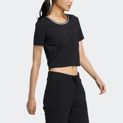 Adidas Originals (wmns) Adidas Neo Basketball T-shirts 'black' In Multi