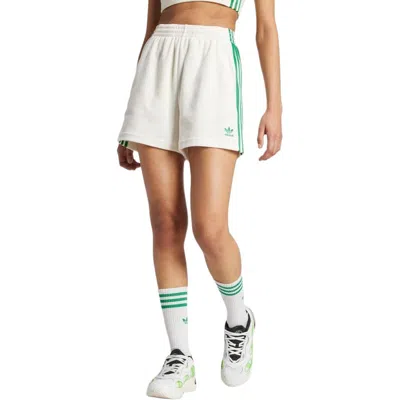 Adidas Originals (wmns)  Resort Shorts Asia Sizing 'white Green' In Multi