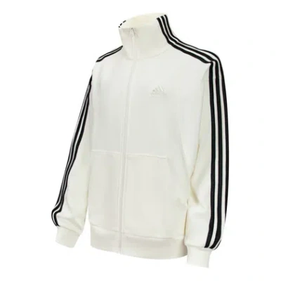 Adidas Originals (wmns) Adidas 3-stripes Fw24 Knit Jacket 'white Black'