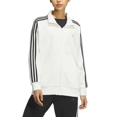Adidas Originals (wmns) Adidas 3-stripes Fw24 Knit Jacket 'white Black'