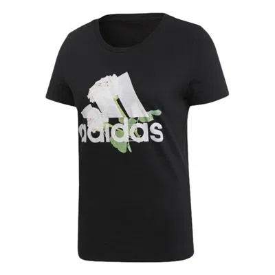 Adidas Originals (wmns) Adidas Must Haves Flower T-shirt 'black White'