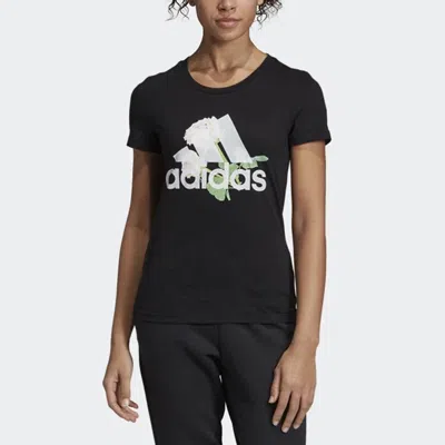 Adidas Originals (wmns) Adidas Must Haves Flower T-shirt 'black White'