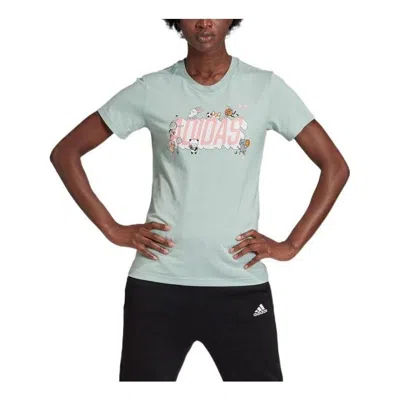 Adidas Originals (wmns) Adidas V-neck Illu T-shirt 'green'