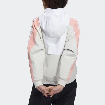 Adidas Originals (wmns) Adidas Str Jkt Warm Training Sports Storage Simple Hooded Fleece Lined Jacket Light Grey In Gray