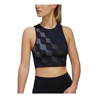 Adidas Originals (wmns) Adidas X Marimekko Train Icons Print Tank Top 'black Blue'