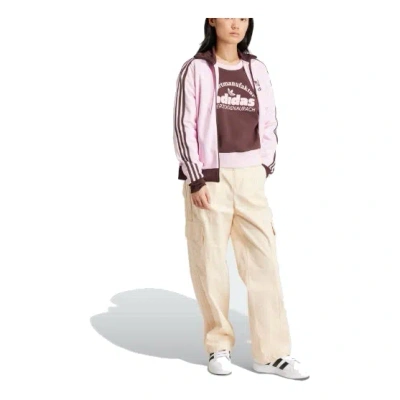 Adidas Originals (wmns)  Beckenbauer Track Top Asia Sizing 'pink Brown' In Multi