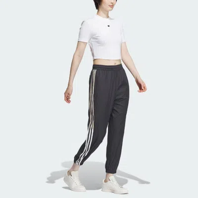 Adidas Originals (wmns)  Tape Woven Pants 'black' In Gray