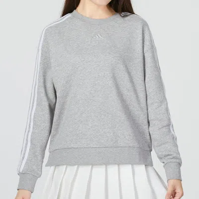 Adidas Originals (wmns) Adidas Mh 3-stripes Sweatshirts 'grey' In Gray