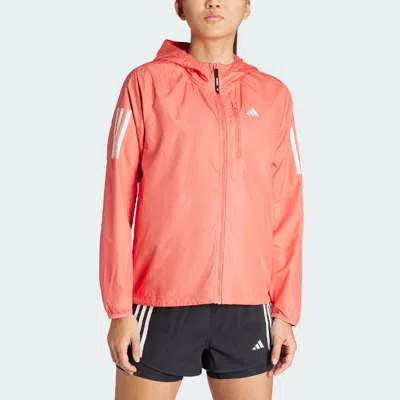 Adidas Originals (wmns) Adidas Own The Run Jacket Asia Sizing 'pink' In Orange