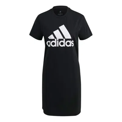 Adidas Originals (wmns) Adidas Essentials Logo Dress Asia Sizing 'black White'