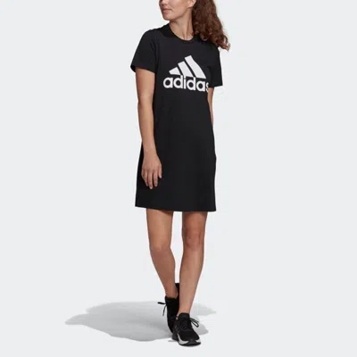 Adidas Originals (wmns) Adidas Essentials Logo Dress Asia Sizing 'black White'