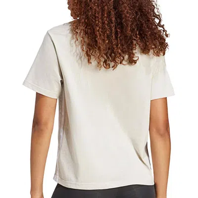 Adidas Originals (wmns) Adidas Essentials 3-stripes Cotton T-shirt 'beige White'