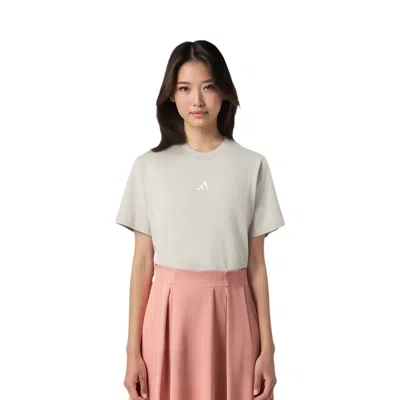 Adidas Originals (wmns) Adidas Essentials 3-stripes Cotton T-shirt 'beige White'