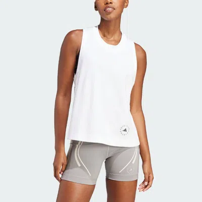 Adidas Originals Womens Adidas Stella Mccartney Logo Tank Top In White