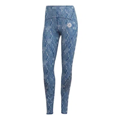 Adidas Originals (wmns) Adidas By Stella Mccartney Truepace Running Cold.rdy Leggings 'teal' In Blue