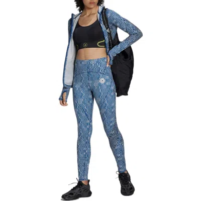 Adidas Originals (wmns) Adidas By Stella Mccartney Truepace Running Cold.rdy Leggings 'teal' In Blue
