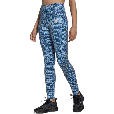 Adidas Originals (wmns) Adidas By Stella Mccartney Truepace Running Cold.rdy Leggings 'teal' In Blue
