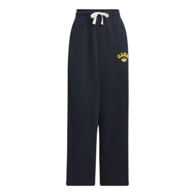 Adidas Originals (wmns) Adidas Collegiate Wide Leg Sweat Pants 'black' In Blue