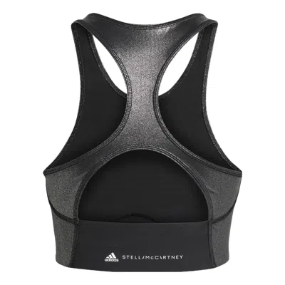 Adidas Originals (wmns) Adidas By Stella Mccartney Shiny Training Crop Top 'black'