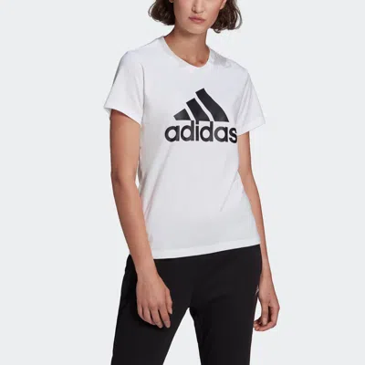 Adidas Originals (wmns) Adidas Essentials Logo T-shirt 'white Black'