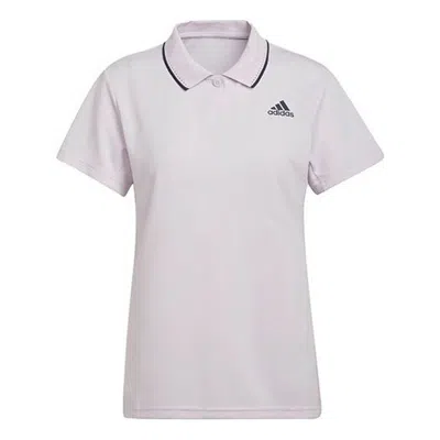 Adidas Originals (wmns) Adidas Heat.rdy Polo Shirt 'white' In Purple